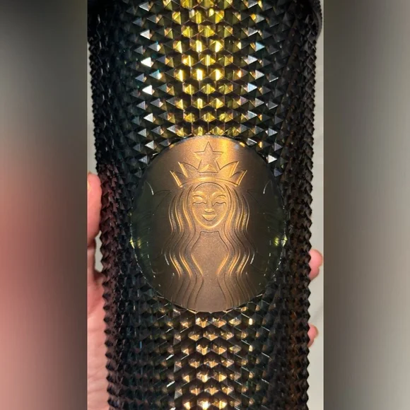 NWOT Starbucks Black Studded Tumbler 2020 Iridescent Fall HALLOWEEN Gunmetal - Picture 3 of 9